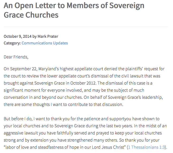 http://www.sovereigngrace.com/sovereign-grace-blog/post/an-open-letter-to-members-of-sovereign-grace-churches